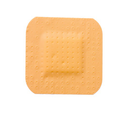 Medical patch isolated on white