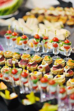 buffet food closeup