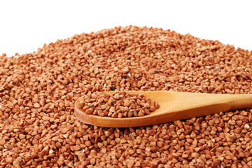 Buckwheat and spoon
