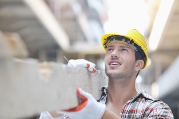 hard worker on construction site