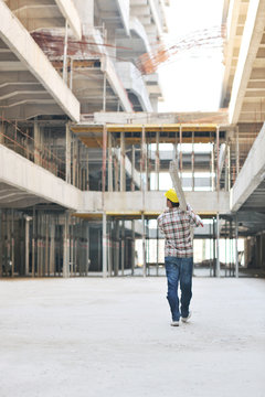 hard worker on construction site