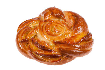 Assortment of bread and pastry composed on the table