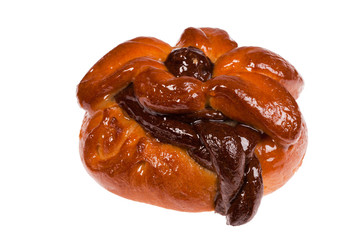Assortment of bread and pastry composed on the table