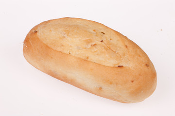 Assortment of bread and pastry composed on the table