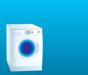 Washing machine. Vector. Gradient