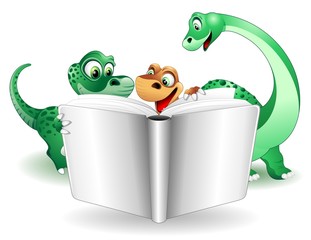 Dinosauro e Libro di Scuola-Baby Dino with School Book