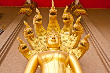 Statue of Buddha in Wat Nuan Chan, Bangkok, Thailand
