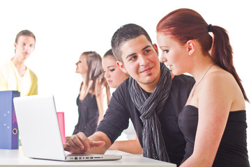 Fototapeta premium Teenagers surfing the web