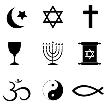 Religios symbols icons