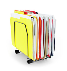 File folders with papers