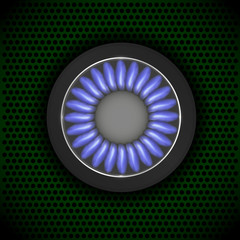 vector gas icon on a metal plate