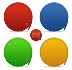 Testimonials blocks for web template design