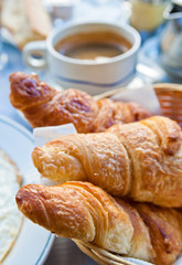 Breakfast with croissants