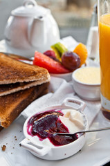 Breakfast with orange juice