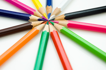 color pencils macro