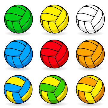 Cartoon volleyball
