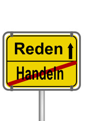 Schild Reden