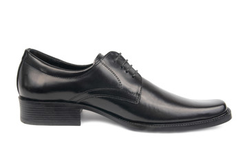Man's black shoe