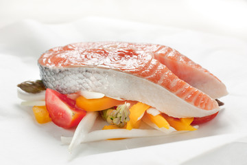 Salmon Papillote with Vegetables