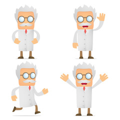 funny cartoon scientist