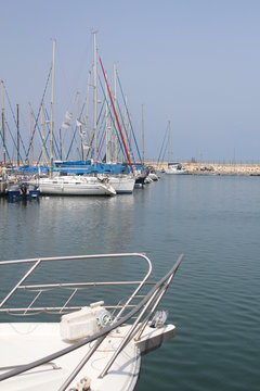 Ashdod Marina, boats, sea and sky