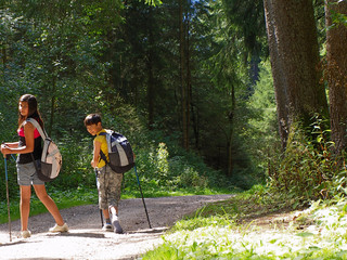 Fototapeta premium kids hiking trip