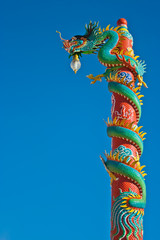 dragon statue at Chinese shrine ,Thailand