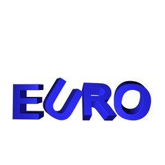 euro blau 3d