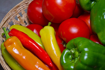 Tomatoes and Peppers