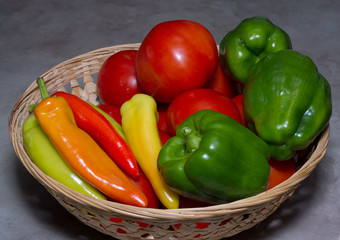 Tomatoes and Peppers