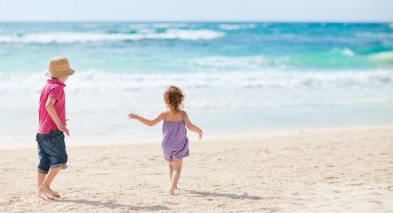 Two kids at beach