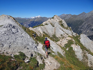 Crête du Mont Charvet (fond : Mont Blanc), Vanoise