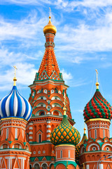 Fototapeta na wymiar St. Basil's Cathedral on Red square, Moscow,