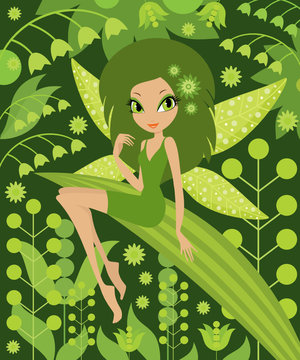 Fairy on a white background. vector