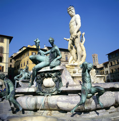 Fototapeta na wymiar Fountain of Neptune in Florence