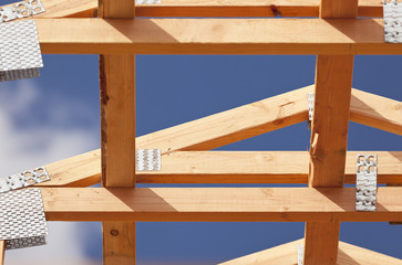 Abstract of Home Framing Construction Site