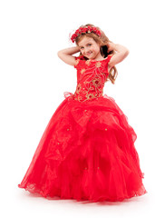 Teen girl on a isolated background