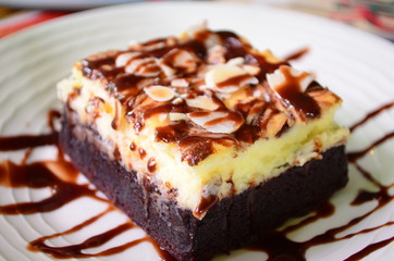 brownie cheese cake