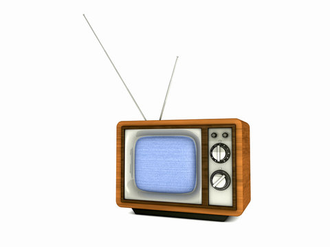alter Nostalgie Fernseher aus Holz