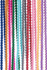 Abstract with colourful pearl necklaces