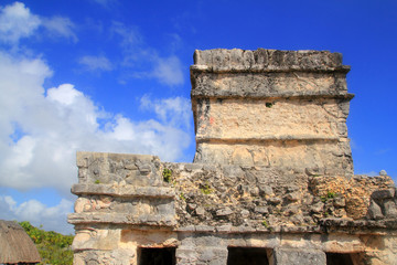 Naklejka premium Ancient Tulum Mayan ruins Mexico Quintana Roo