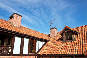 Red tile roof