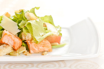 salad with salmon