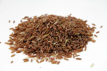 Deurstickers riz rouge en vrac © aline caldwell