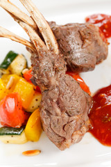 Grilled meat ribs