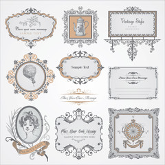Collection of vintage labels and stickers