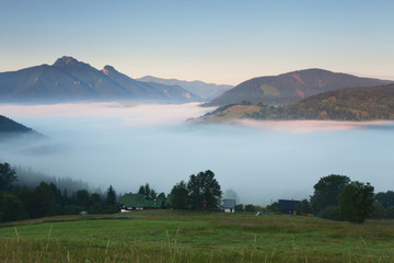 Fototapeta premium Mist in mountain - Slovakia