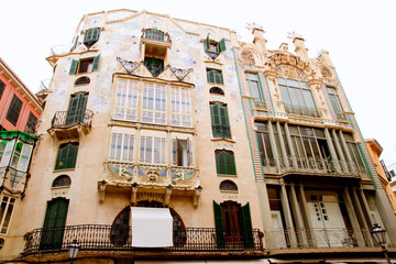 Majorca Placa Plaza Marques de Palmer modernist building