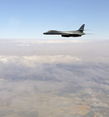 Heavy bomber in flight