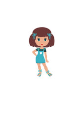 Girl cartoon. vector